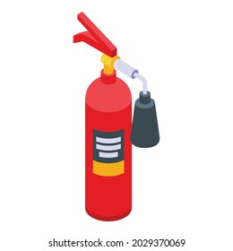 Fire extinguishers icon isometric vector. Safety equipment. Emergency prevention