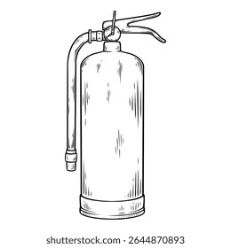 extintores de incêndio ilustração desenhada à mão
