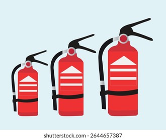 Extintores de incêndio tipo pó seco de combate Vetor
