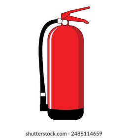 Fire extinguishers vector illustration are available in public places and work spaces