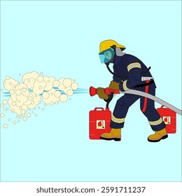 Fire extinguishing with a portable foam kit