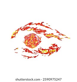 fire eye illustration icon without background