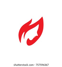 fire face template logo