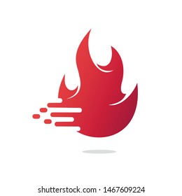 Fire Fast Illustration Logo Design