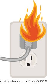 fire faulty socket burned outlet.