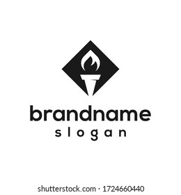 fire field logo design vector