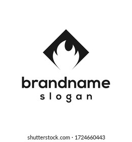 fire field logo design vector