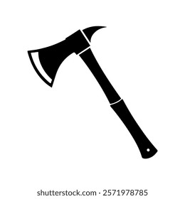 Fire fighter axe silhouette vector illustration design on white background.