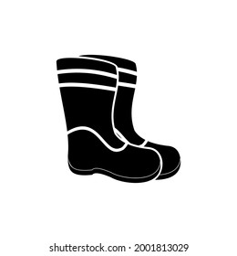 Fire Fighter Boots Icon Vector Sign Symbol