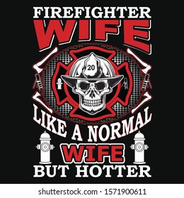 Fire Fighter Department t-shirt and apparel modern trendy design, typography, print, vector illustration, graphics, vectors