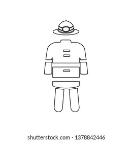 fire fighter form icon. Element of Fireman for mobile concept and web apps icon. Outline, thin line icon for website design and development, app development