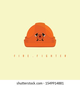 Fire Fighter Helmet look from front vector design