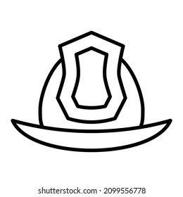Feuerwehrhelm-Vektorgrafik einzeln auf weißem Hintergrund

