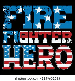 fire fighter hero t-shirt design