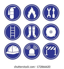 Fire fighter icons 