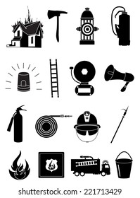 Fire Fighter Icons set
