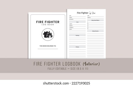 Fire Fighter Log Book Kdp Interior Template