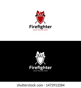 Fire Fighter Logo Design Template