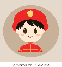 fire fighter profession design vector