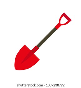 Fire fighter shovel icon. Flat illustration of fire fighter shovel vector icon for web design