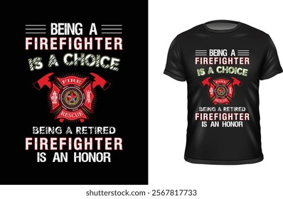 Fire fighter T shirt design