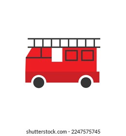 fire fighter truck vector icon fire rescue