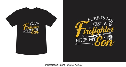 Fire Fighter T-shirt design template, Easy to use for print a t shirt