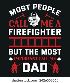Diseño De La Camiseta Del Bombero Con Vector Y Elementos