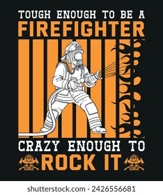 Diseño De La Camiseta Del Bombero Con Vector Y Elementos