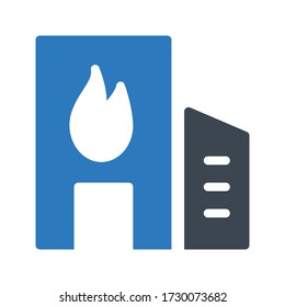 icono de color de glifo vector de lucha contra incendios 