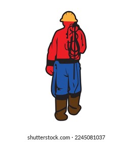 Fire fighter Vector T Shirt Design