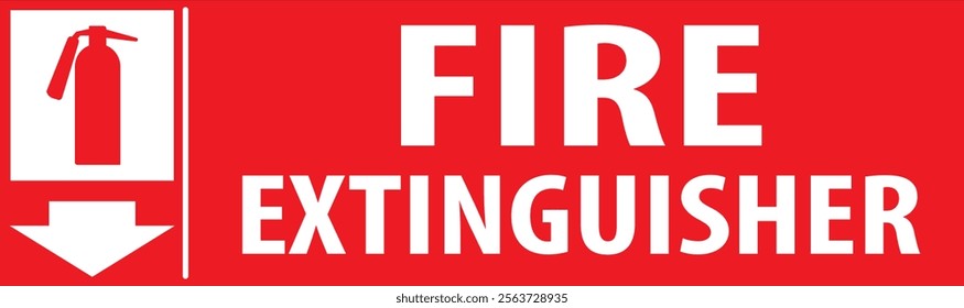 Fire fighting equipment fire extinguisher sign vector