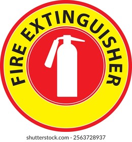 Fire fighting equipment fire extinguisher sign vector