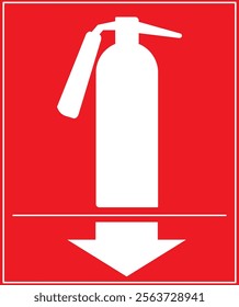 Fire fighting equipment fire extinguisher sign vector