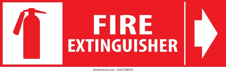 Fire fighting equipment fire extinguisher sign vector