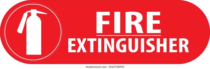 Fire fighting equipment fire extinguisher sign vector