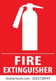 Fire fighting equipment fire extinguisher sign vector