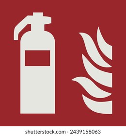 FIRE FIGHTING EQUIPMENT SIGNAL PICTOGRAM, FIRE EXTINGUISHER ISO 7010 – F001