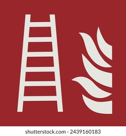 FIRE FIGHTING EQUIPMENT SIGNAL PICTOGRAM, FIRE LADDER ISO 7010 – F003