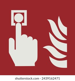 FIRE FIGHTING EQUIPMENT SIGNAL PICTOGRAM, FIRE ALARM CALL POINT ISO 7010 – F005