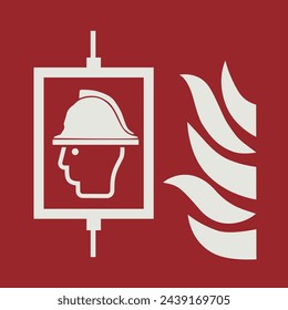 FIRE FIGHTING EQUIPMENT SIGNAL PICTOGRAM, FIREFIGHTERS' LIFT ISO 7010 – F017