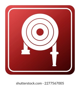 Fire fighting hose on white background