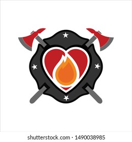 Fire Fighting Vector Logo. Firefighter Icon and Symbol. Eps 10.