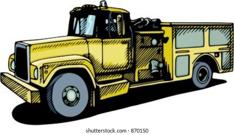 Fire fighting vehicle. Check my portfolio for many more images of this series.