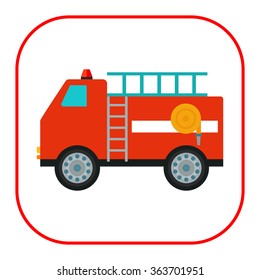 Fire fighting vehicle icon