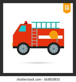 Fire fighting vehicle icon