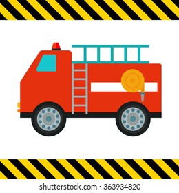 Fire fighting vehicle icon