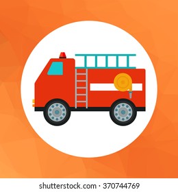 Fire fighting vehicle icon