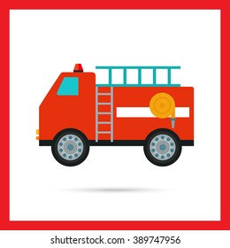Fire fighting vehicle icon