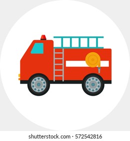 Fire fighting vehicle icon